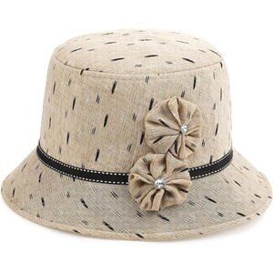 Vintage Felt Cloche Hat Khaki 4